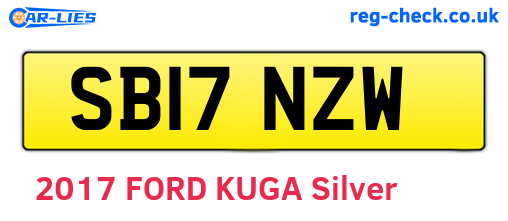 SB17NZW are the vehicle registration plates.