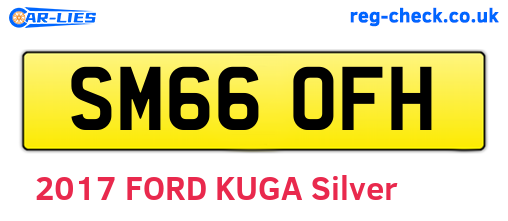 SM66OFH are the vehicle registration plates.