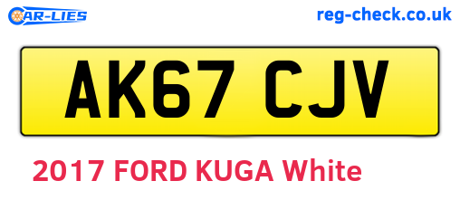 AK67CJV are the vehicle registration plates.