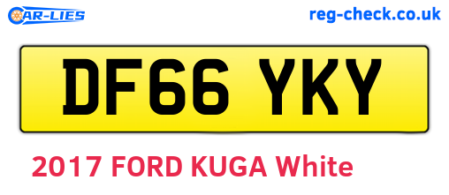 DF66YKY are the vehicle registration plates.