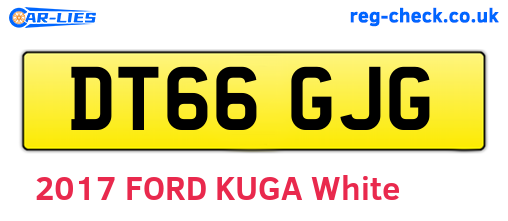 DT66GJG are the vehicle registration plates.