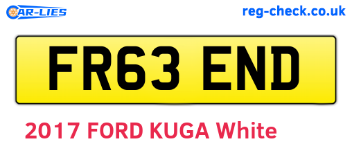 FR63END are the vehicle registration plates.
