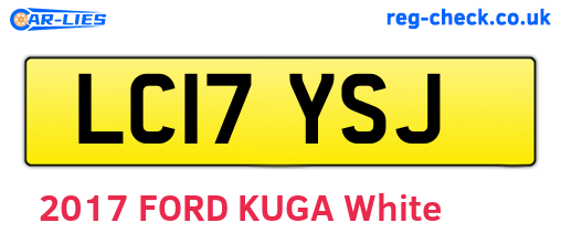 LC17YSJ are the vehicle registration plates.