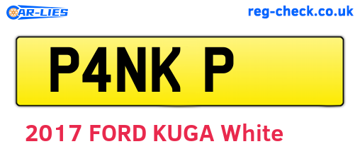 P4NKP are the vehicle registration plates.