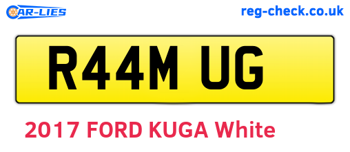 R44MUG are the vehicle registration plates.