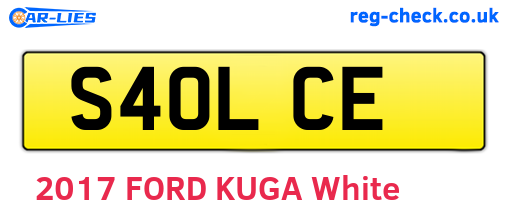 S40LCE are the vehicle registration plates.