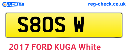 S8OSW are the vehicle registration plates.