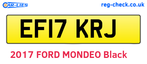 EF17KRJ are the vehicle registration plates.