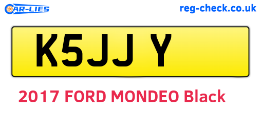 K5JJY are the vehicle registration plates.