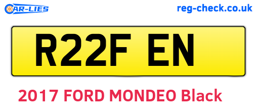 R22FEN are the vehicle registration plates.