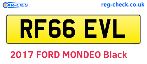 RF66EVL are the vehicle registration plates.