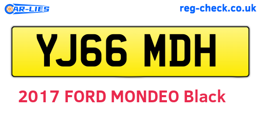 YJ66MDH are the vehicle registration plates.