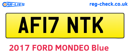 AF17NTK are the vehicle registration plates.