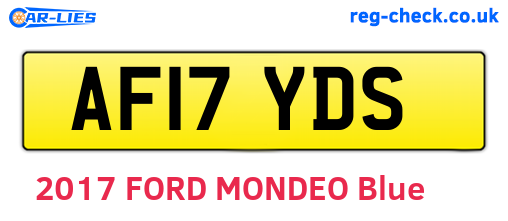 AF17YDS are the vehicle registration plates.