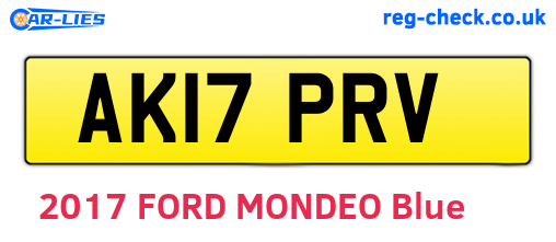 AK17PRV are the vehicle registration plates.