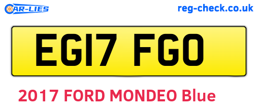 EG17FGO are the vehicle registration plates.
