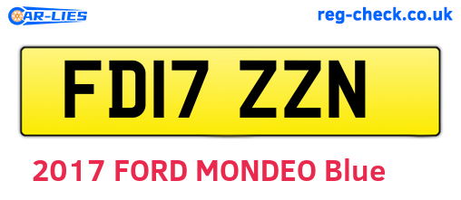 FD17ZZN are the vehicle registration plates.