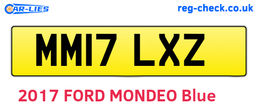 MM17LXZ are the vehicle registration plates.