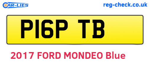 P16PTB are the vehicle registration plates.