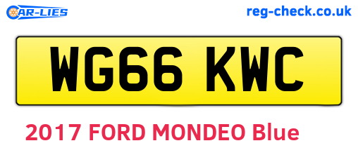 WG66KWC are the vehicle registration plates.