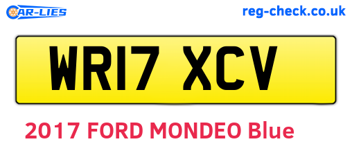 WR17XCV are the vehicle registration plates.