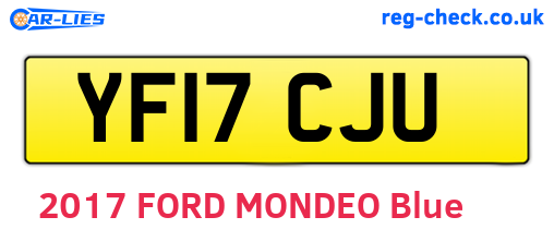 YF17CJU are the vehicle registration plates.