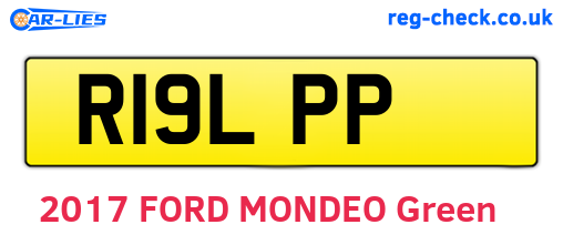 R19LPP are the vehicle registration plates.