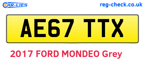 AE67TTX are the vehicle registration plates.