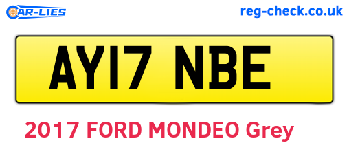 AY17NBE are the vehicle registration plates.