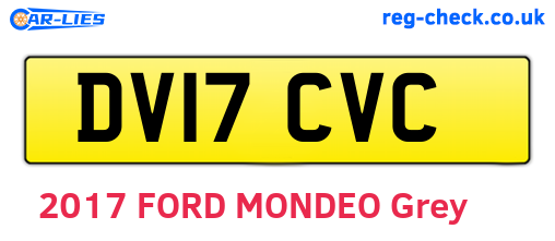 DV17CVC are the vehicle registration plates.
