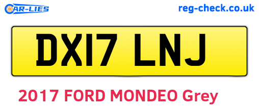 DX17LNJ are the vehicle registration plates.