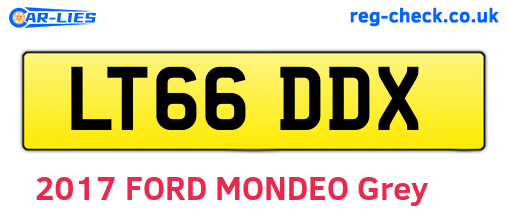 LT66DDX are the vehicle registration plates.