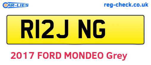 R12JNG are the vehicle registration plates.