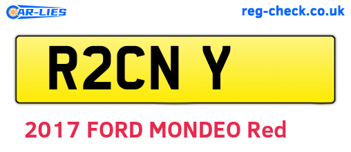 R2CNY are the vehicle registration plates.