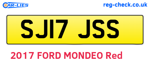 SJ17JSS are the vehicle registration plates.