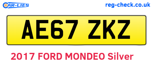 AE67ZKZ are the vehicle registration plates.