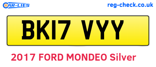 BK17VYY are the vehicle registration plates.