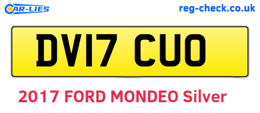 DV17CUO are the vehicle registration plates.