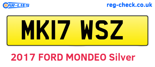 MK17WSZ are the vehicle registration plates.