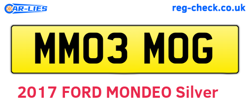 MM03MOG are the vehicle registration plates.
