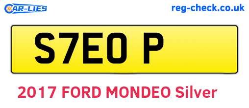 S7EOP are the vehicle registration plates.