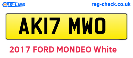 AK17MWO are the vehicle registration plates.