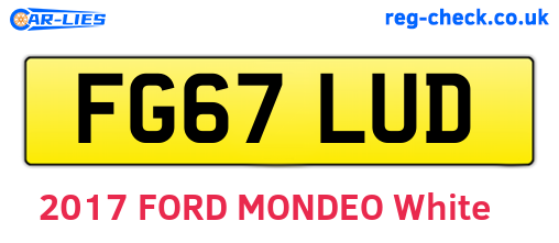 FG67LUD are the vehicle registration plates.
