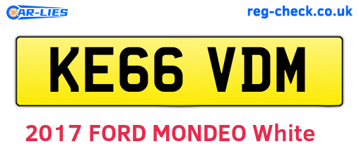 KE66VDM are the vehicle registration plates.