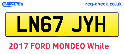 LN67JYH are the vehicle registration plates.