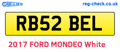 RB52BEL are the vehicle registration plates.