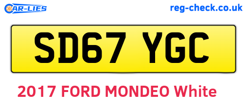 SD67YGC are the vehicle registration plates.