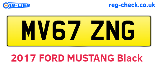 MV67ZNG are the vehicle registration plates.