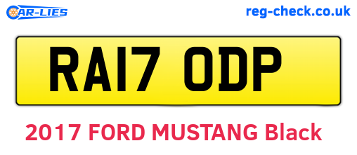 RA17ODP are the vehicle registration plates.