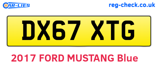 DX67XTG are the vehicle registration plates.